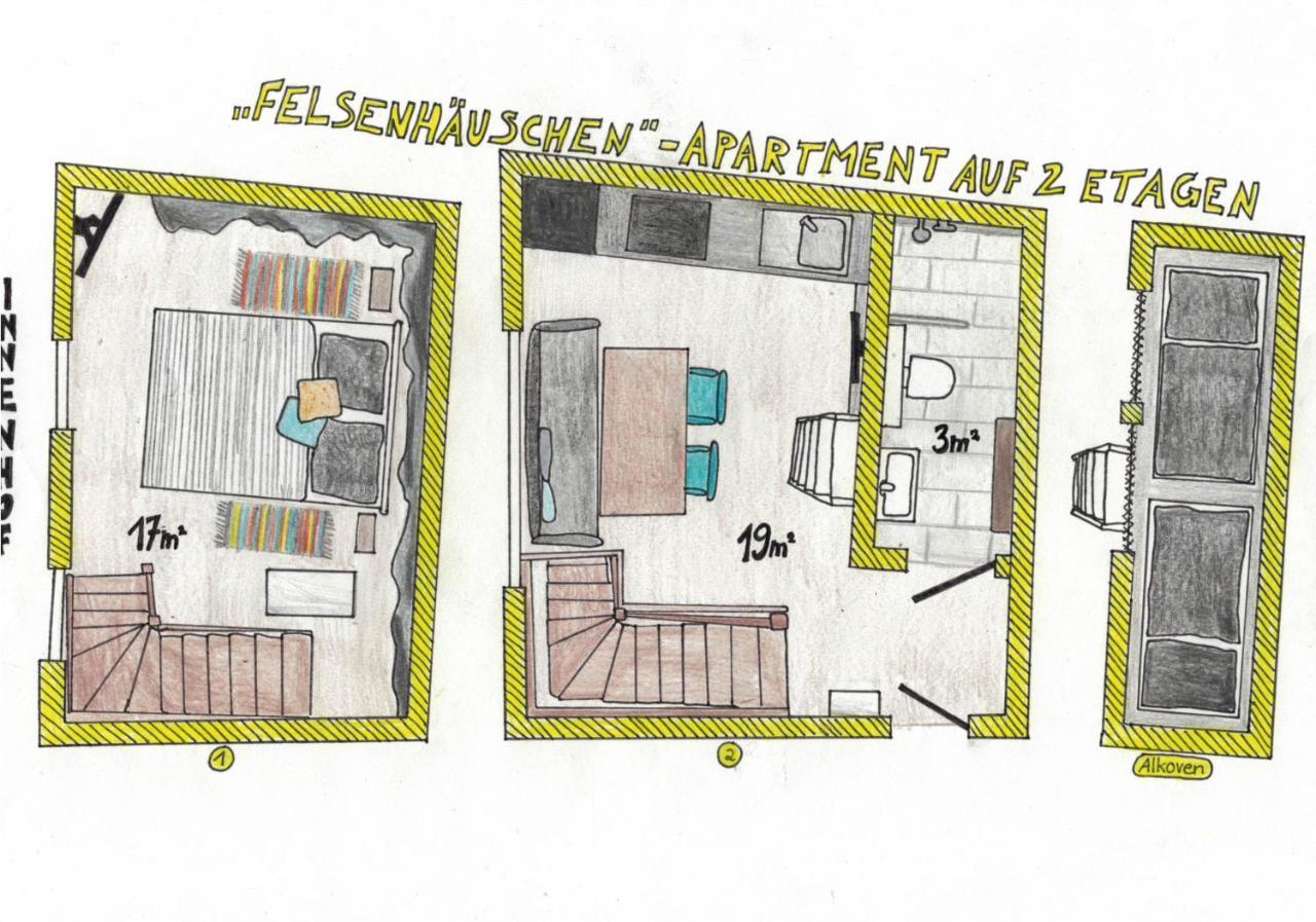 Das Gelbe Haus - Drei Besondere Ferienwohnungen เฟลนส์บวร์ก ภายนอก รูปภาพ